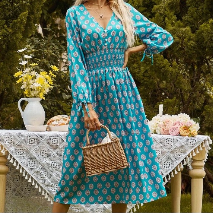 Long Sleeved Smocked Dress Never Worn!